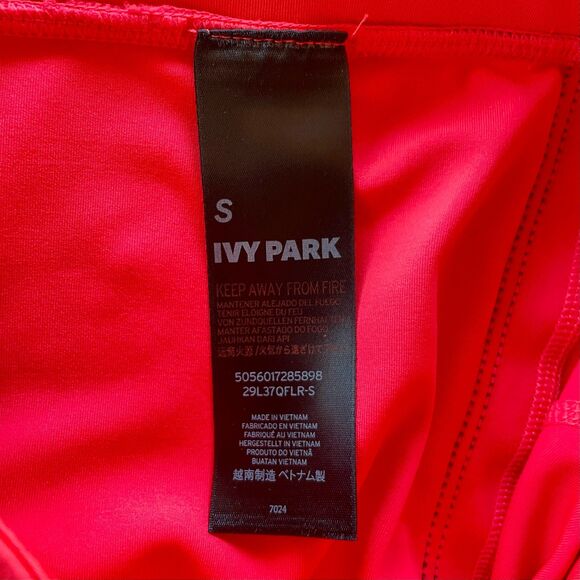 Ivy Park Women's Logo Elastic Leggings in Neon Pink & Black - Size S - Picture 8 of 11